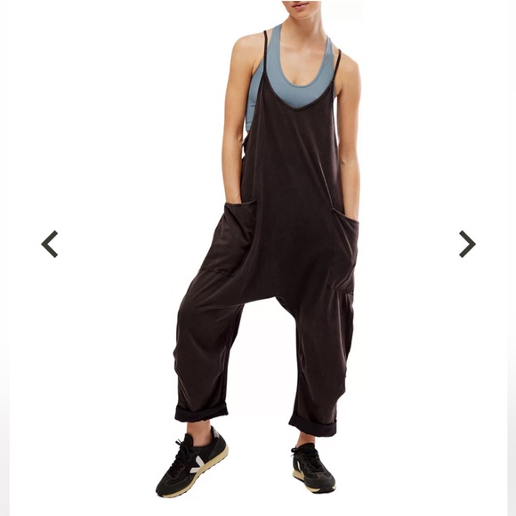 FP Movement by Free People Pants - FP Movement Hot Shot Onesie in Washed Black